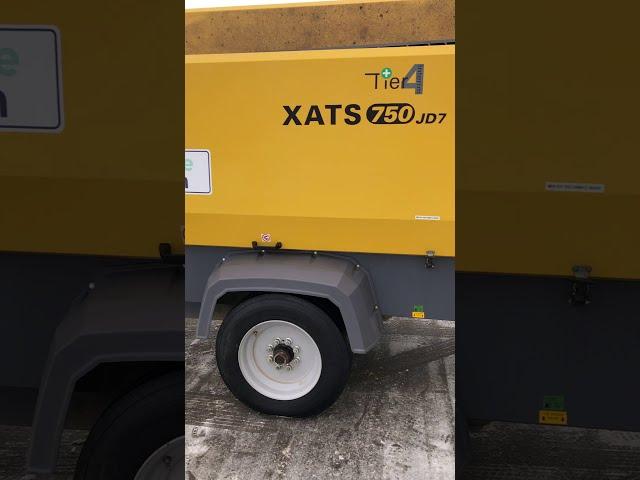 Atlas Copco XATS 750 CFM Portable Diesel Tow Behind Air Compressor For Sale