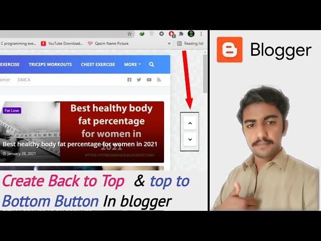 How to add Back to Top button in blogger website