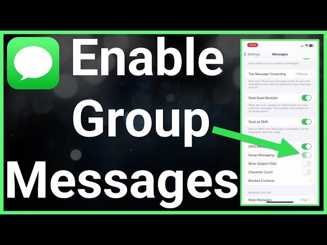 How To Turn On Group Messaging On iPhone