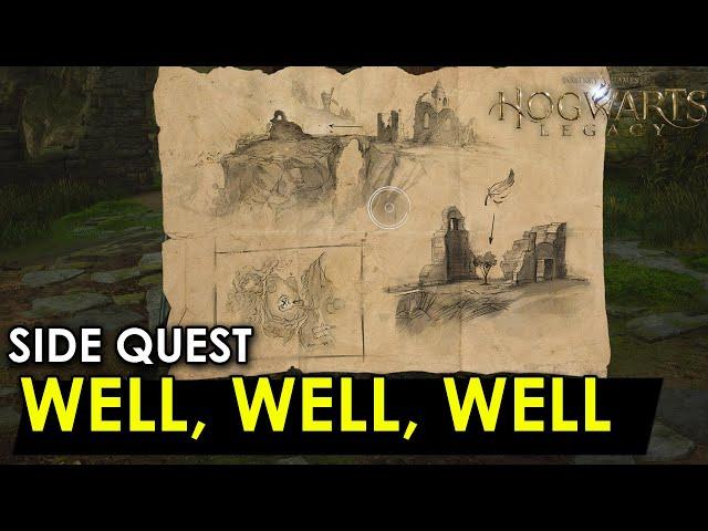 How To Complete Side Quest - Well, Well, Well - لغز - Hogwarts Legacy شرح