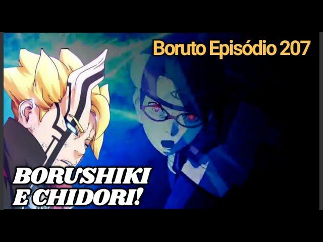 Boruto Ep 207 Legendado PT BR | Sarada usa Chidori | Borushiki aparece!