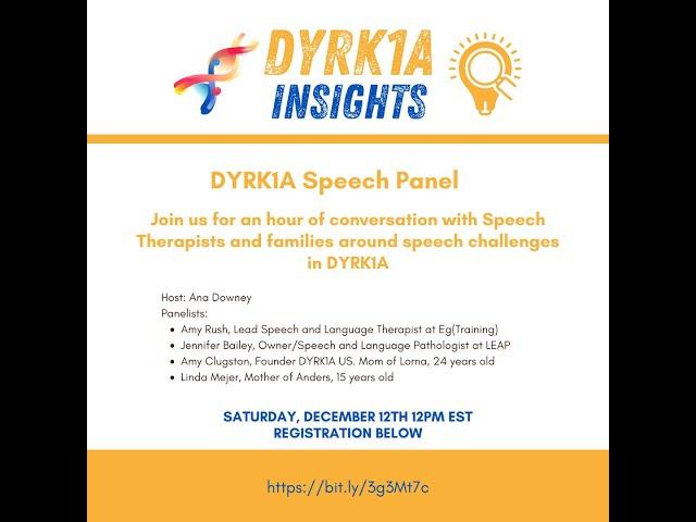 DYRK1A Insights: Speech Panel