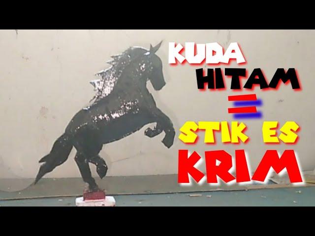 IDE KREATIF  KUDA HITAM DARI STIK ES KRIM ️ TUTORIAL ️ CARA ️ DIY ️