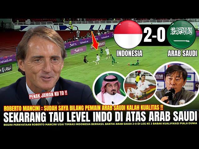 DIHAJAR HABIS 2-0 !! Roberto Mancini Sampai NGOMONG GINI Usai Timnas Bantai Arab Saudi Kual Pildun