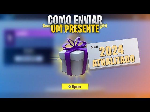 COMO ENVIAR um PRESENTE no FORTNITE - 2024 ATUALIZADO