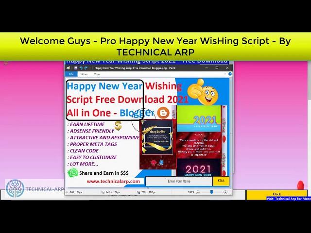 Happy New Year Wishing Script 2021 | Become Pro Event Blogger | Wishing Script For Blogger