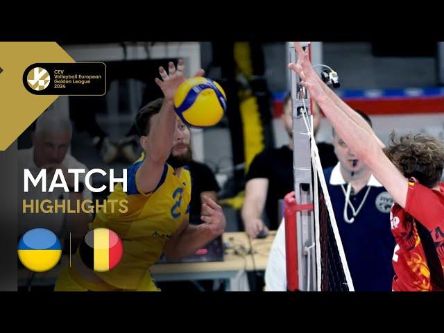 Ukraine vs. Belgium - Match Highlights | European Golden League Men 2024