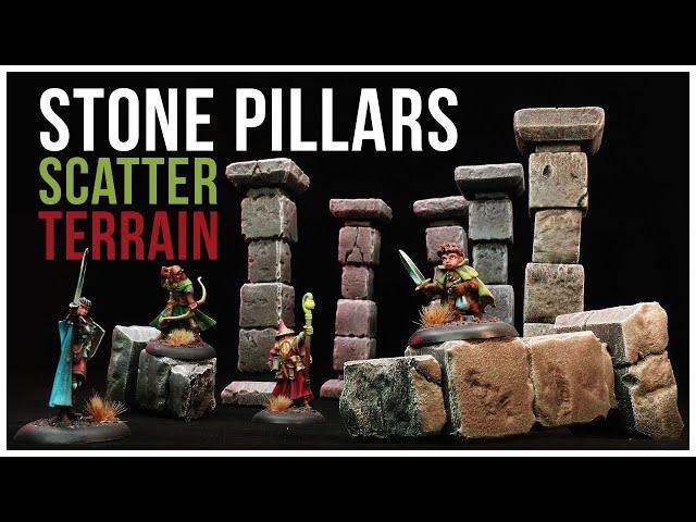 Crafting Dungeon Pillars and Scatter Terrain for Wargaming or Tabletop Games