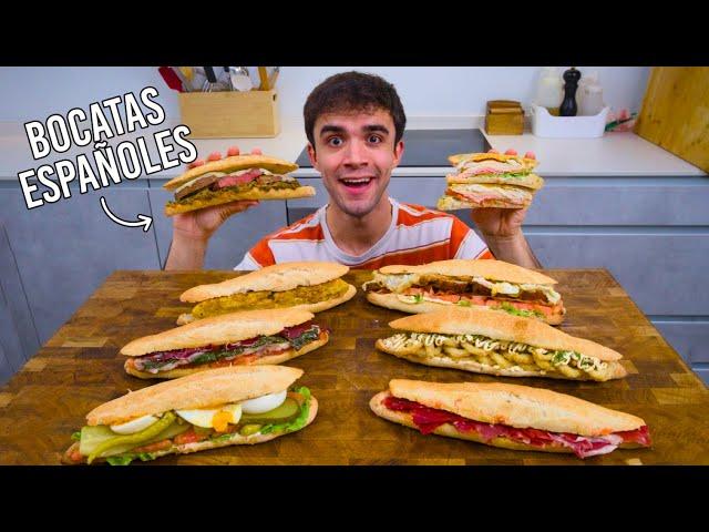 I make 8 classic Spanish sandwiches