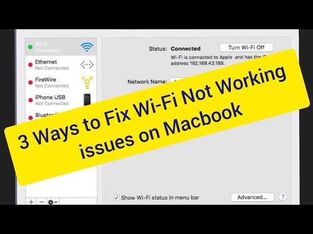 how to fix wifi & network problems macbook