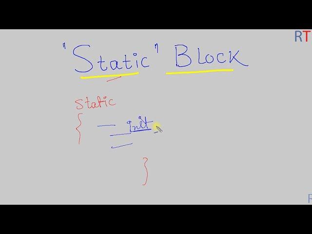 Java-75- Static Block in Java || Java Programming