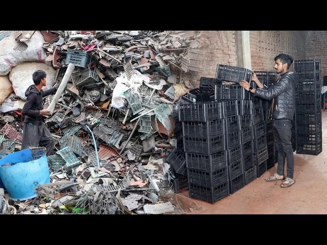 Process of Making Fruit Crates From Waste Plastic is an Amazing Recycling Process