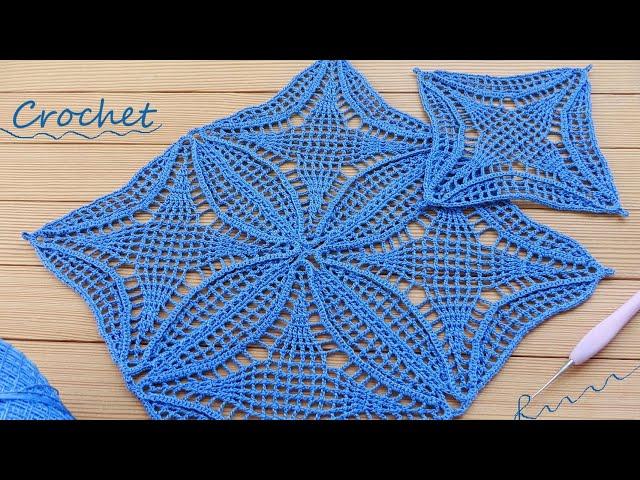 Уникальные КВАДРАТНЫЕ мотивы "Геометрия" вязание крючком Beautiful Pattern Crochet square motifs