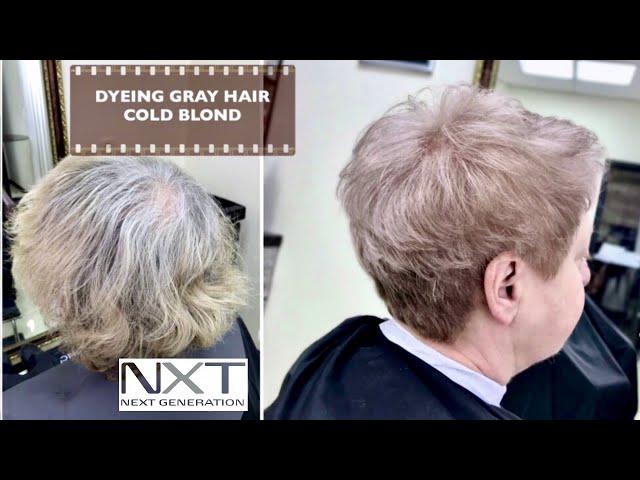 Dyeing gray hair Cold Blond / NXT COLOUR /