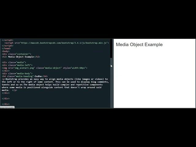 wt # 57 | Bootstrap Media Object |