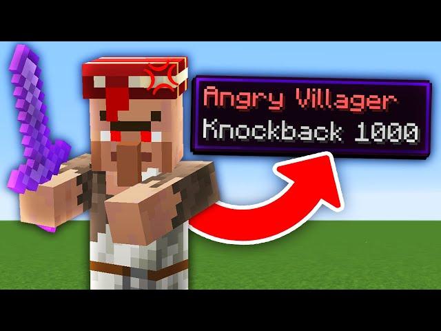 Minecraft But Every Mob Is Hostile With Knockback 1,000...