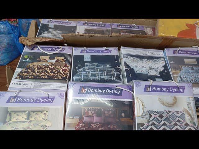 BOMBAYDYEING last video of cotton bedsheet with GST SHIPPING FREE all india nice stock8699606674