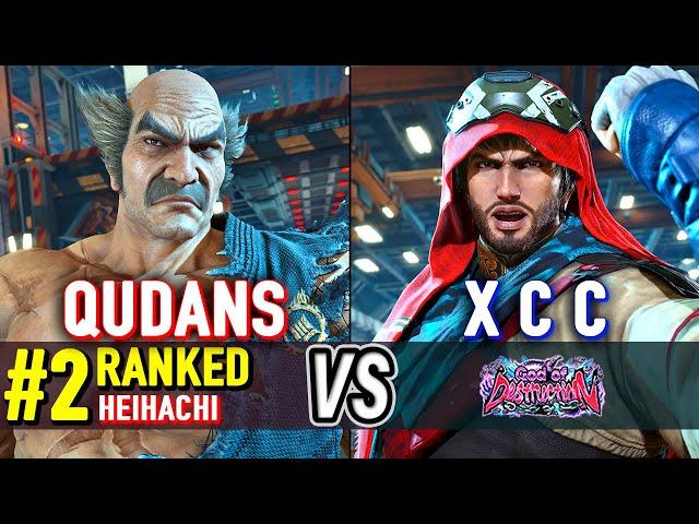 T8  QUDANS (#2 Ranked Heihachi) vs X C C (Shaheen)  Tekken 8 High Level Gameplay