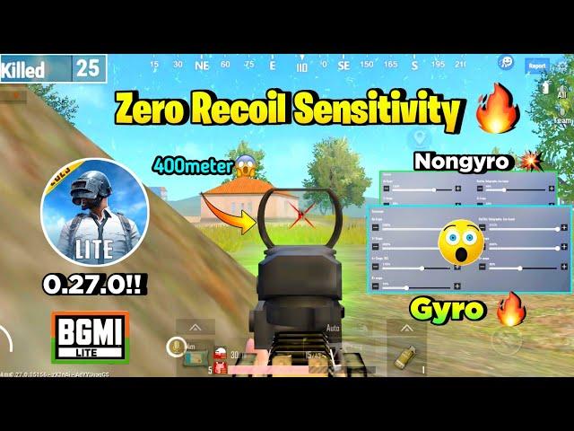 Pubg Lite Zero Recoil Sensitivity Setting 2024| Pubg Lite Sensitivity Settings Full Guide 2024 