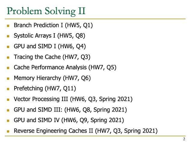 Digital Design & Computer Architecture - Problem Solving II (ETH Zürich, Spring 2022)