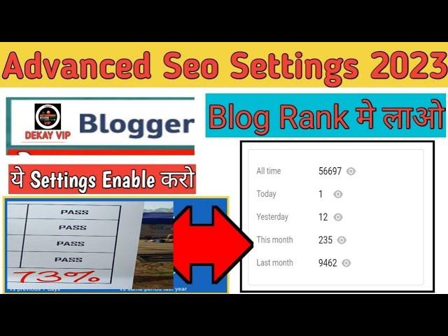 Blogger Advanced New SEO Settings 2023 | SEO For Beginners - SEO Settings For Blogger Seo Tips