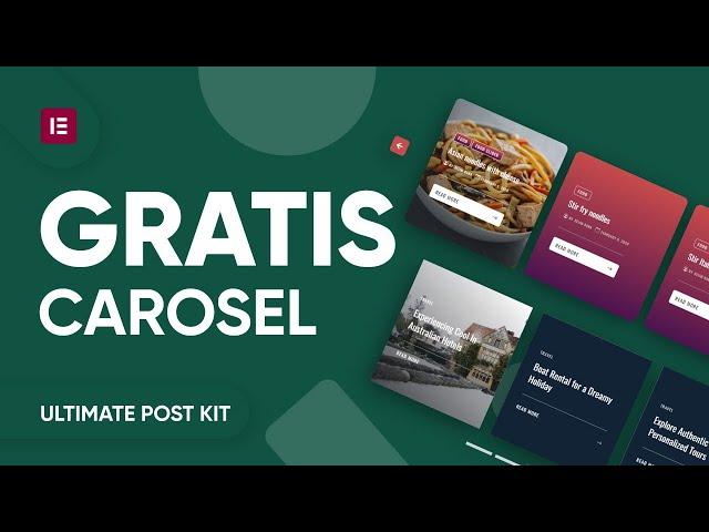 How To Use Gratis Carousel Widget By Ultimate Post Kit | Free Elementor Post Addon