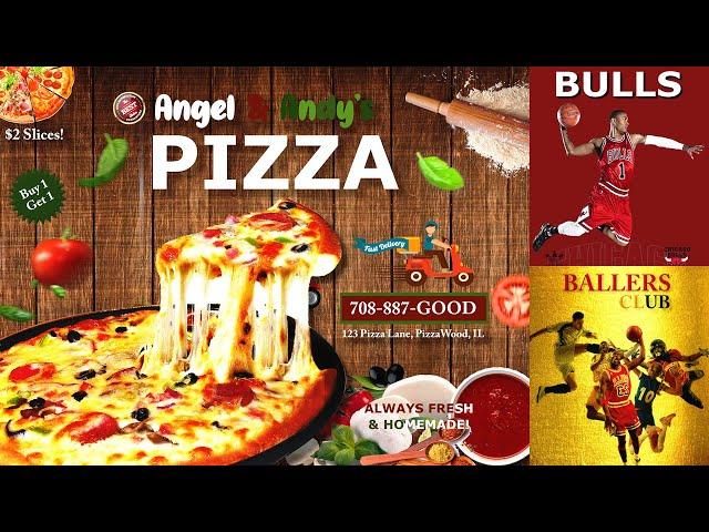 How to Create a Pizza Ad and 2 Sports Posters in Gimp.  #gimp #gimptutorial