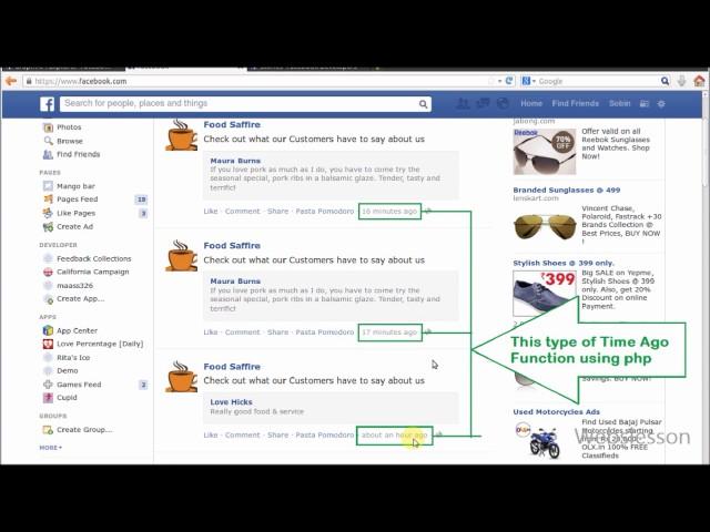 How to get Time Ago like Facebook in PHP