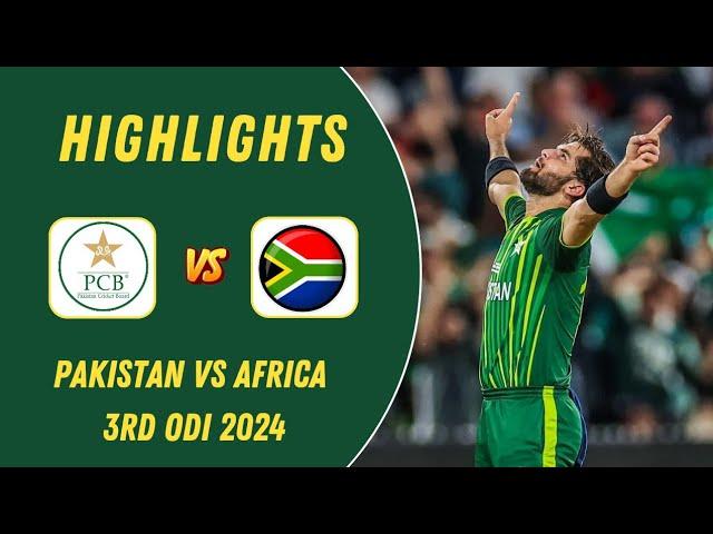 Pakistan vs South Africa 3rd ODI 2024 Full Highlights | Pak vs SA