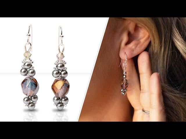 Pointed Pearl Earrings - DIY Jewelry Making Tutorial by PotomacBeads