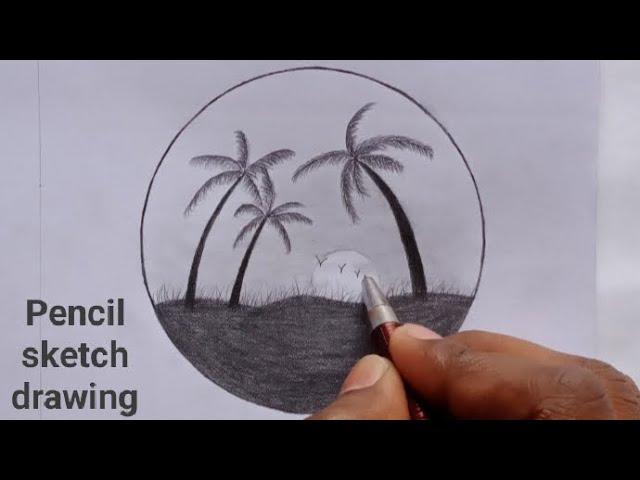 How To Draw A Pencil Sketch Scenery | Sketch Drawing Very Easy | Easy Drawing | Drawing Steps 101