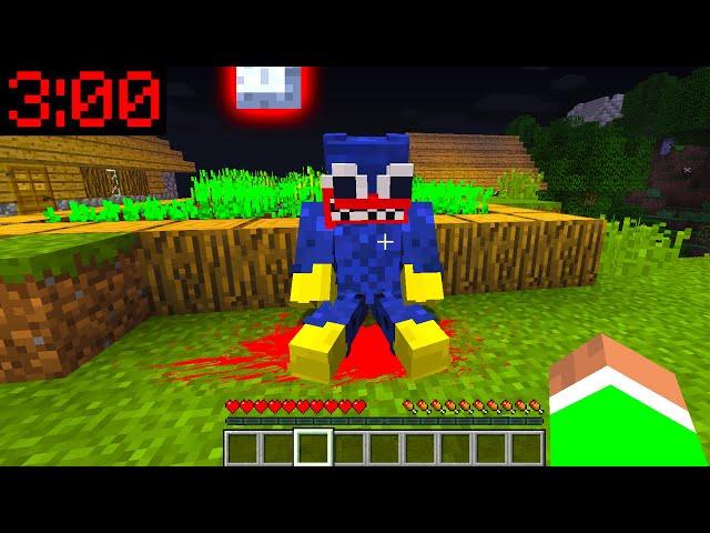 Minecraft PE : WHAT HAPPENED TO POPPY PLAYTIME at 3:00AM (Huggy Wuggy)