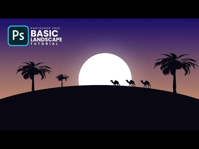 Basic landscape drawing tutorial photoshop 2020