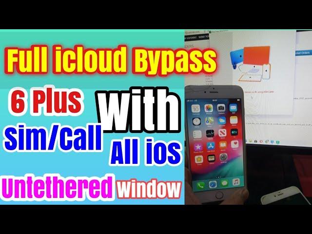 iPhone 6 Plus Meid iCloud Sim Bypass Sim/Call Notification All Fix Unthreted All iOS In WINDOW TOOL.