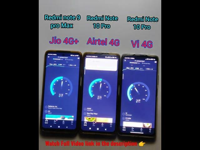 Jio 4g vs Vi 4g vs Airtel 4g internet speed test | Jio Vs Vodafone idea Vs Airtel speed test 2022