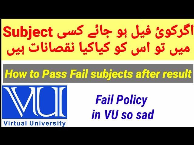 Bad policy of virtual university regarding Final term Exams Spring 2022 | VU Fail subjects solution