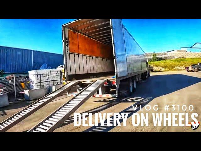 DELIVERY ON WHEELS | My Trucking Life  | Vlog #3100