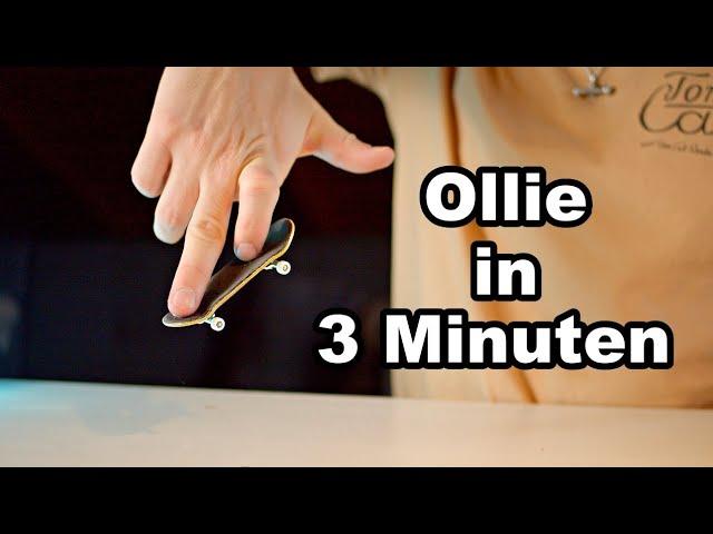 How to Ollie A Fingerboard in 3 Minutes (EASY!)