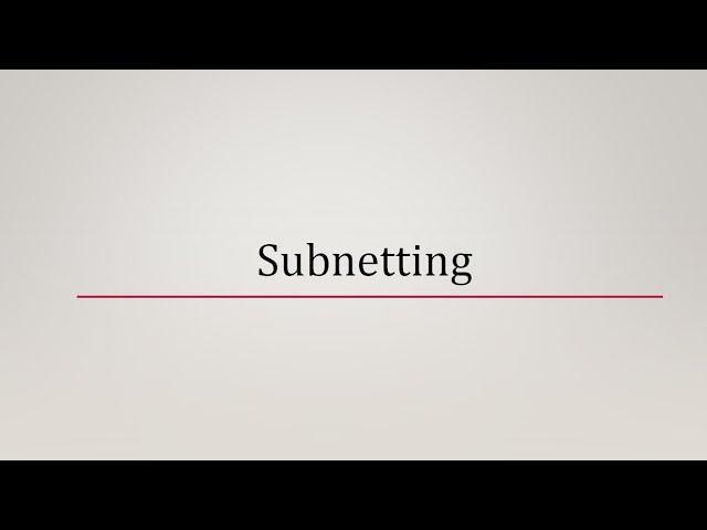 شرح لل Subnetting  , FLSM