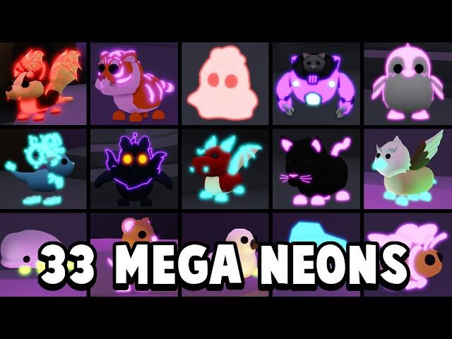 Making 33 MEGA NEON PETS in Adopt Me!