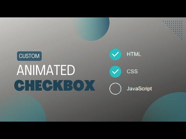 Custom Animated Checkbox with CSS and SVG | Custom Checkbox CSS | No Javascript