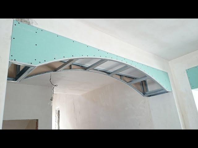 АРКА из гипсокартона, под лепку, простое и легкое изготовление. Drywall archway.