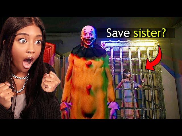 My Sister got KIDNAPED by a CREEPY LOOKING CLOWN!! | The Kidnap FULL GAME (Chilla's Art)