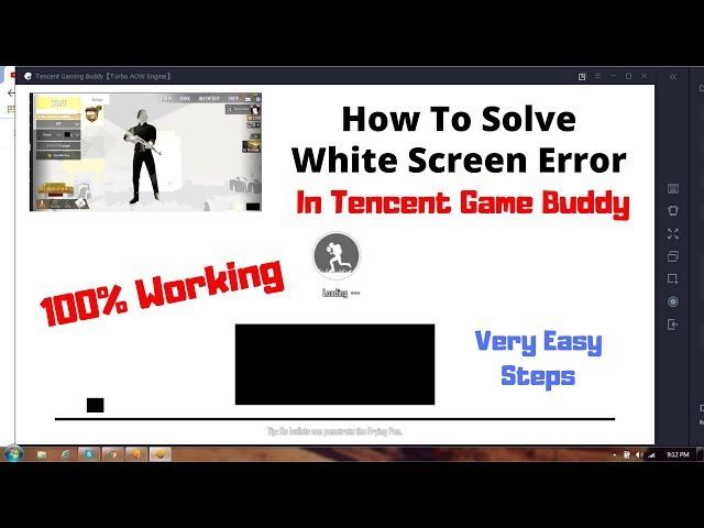 How To Solve White Screen Problem In Pubg Mobile Emulator | Tencent Game Buddy | Freegamesboys