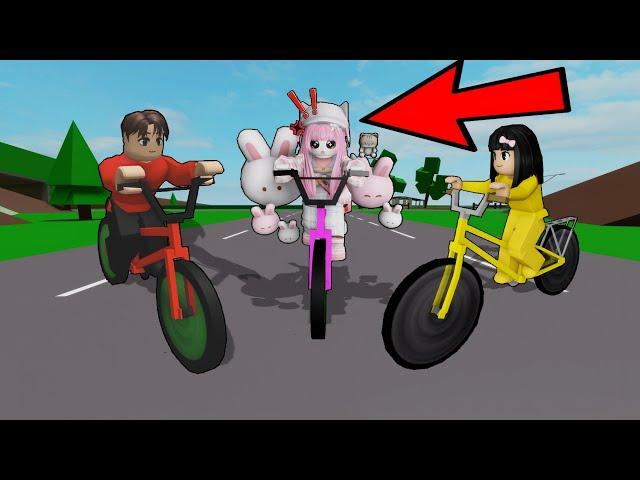 Yuta, Mio Dan Baby Celine Balapan Sepeda Di Obby Sepeda || ROBLOX