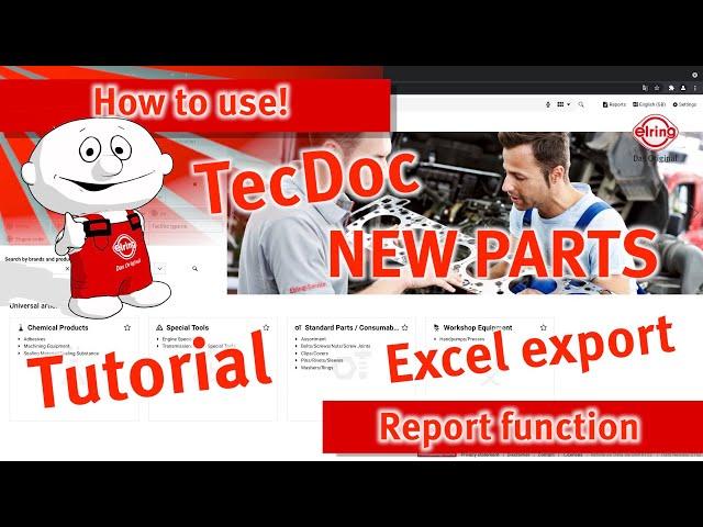 Elring | How to use  - Report function on Tecdoc for new articles | Report für neue Artikel