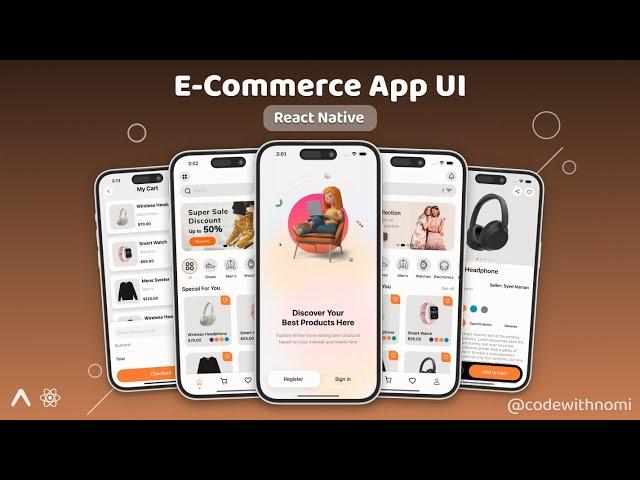 E-Commerce App UI in React Native | React Native Projects