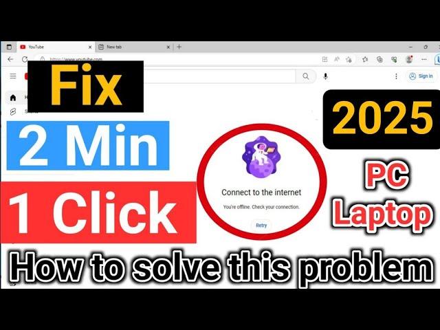 connect to the internet you're offline check your connection | laptop | pc | chrome browser | 2023