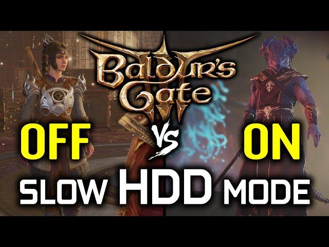 Slow HDD mode ON vs OFF in Baldur's Gate 3 | Slow HDD mode on SSD and HDD + Loading Speed Test