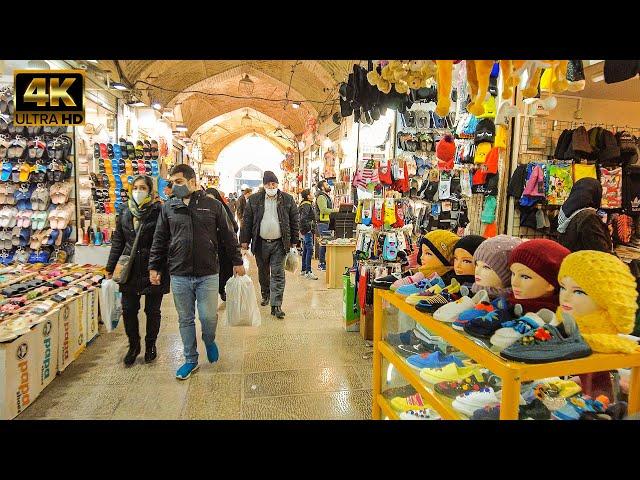 Iran Market Tour [4k60fps]- naqsh-i jahan bazaar of Isfahan